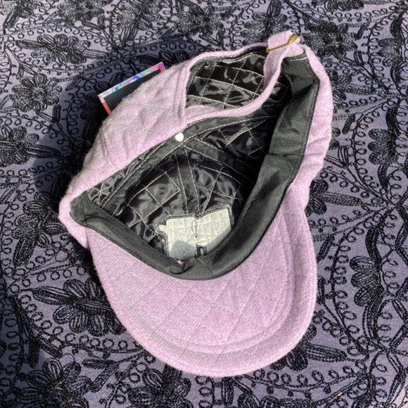 MTV Quilted Light Purple Wool Blend Adjustable Baseball Cap Hat - Picture 4 of 8